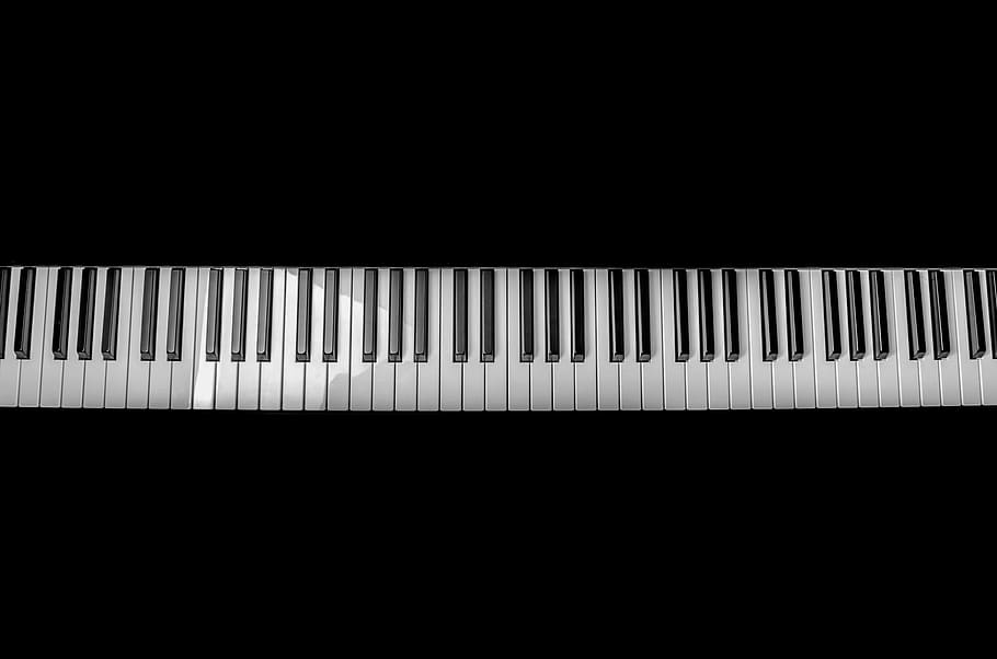 black, white, electronic, keyboard, abstract, art, backdrop, background, classic, classical