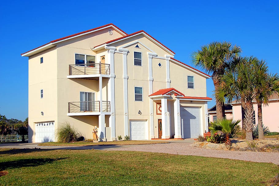 beige, concrete, house, tree, florida, beach home, real estate, coastline, architecture, estate
