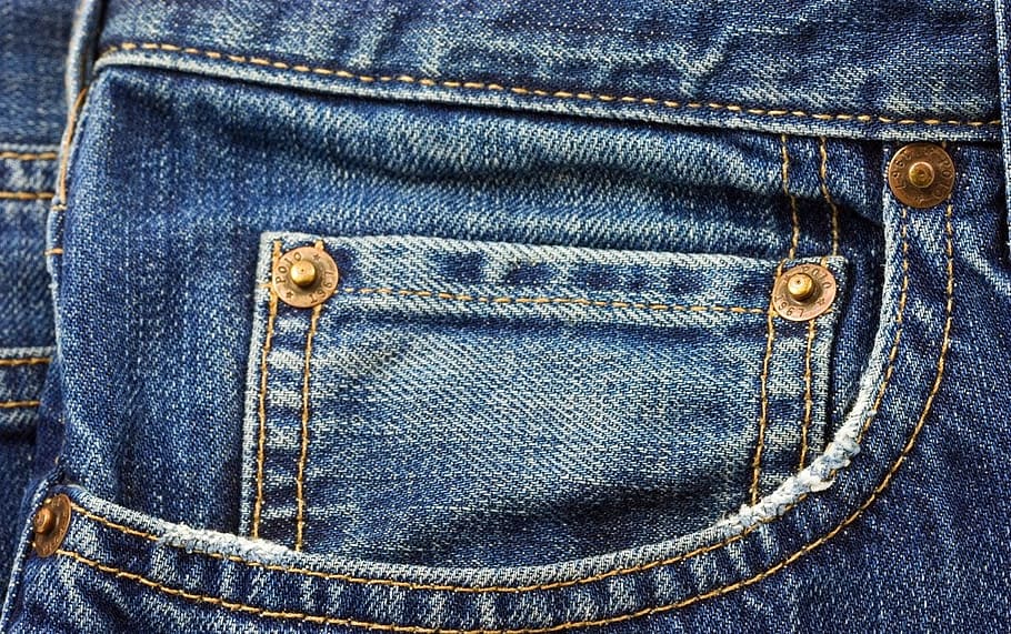 close, blue, denim bottoms pocket, jeans, pocket, fashion, clothing, casual, cotton, trousers