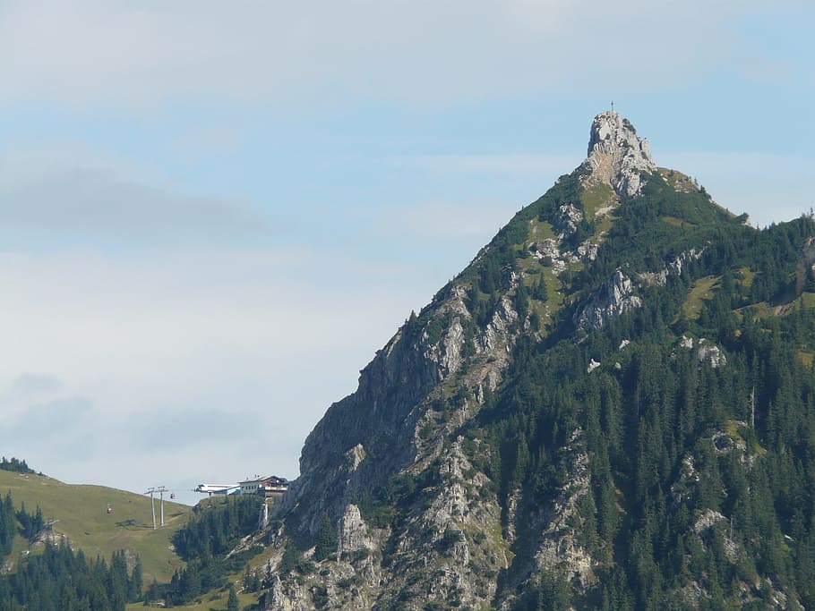 Schartschrofen, Allgäu Alps, Alpino, montanhas, füssener jöchle, tannheim, montanhas tannheimer, cume, montanha, natureza