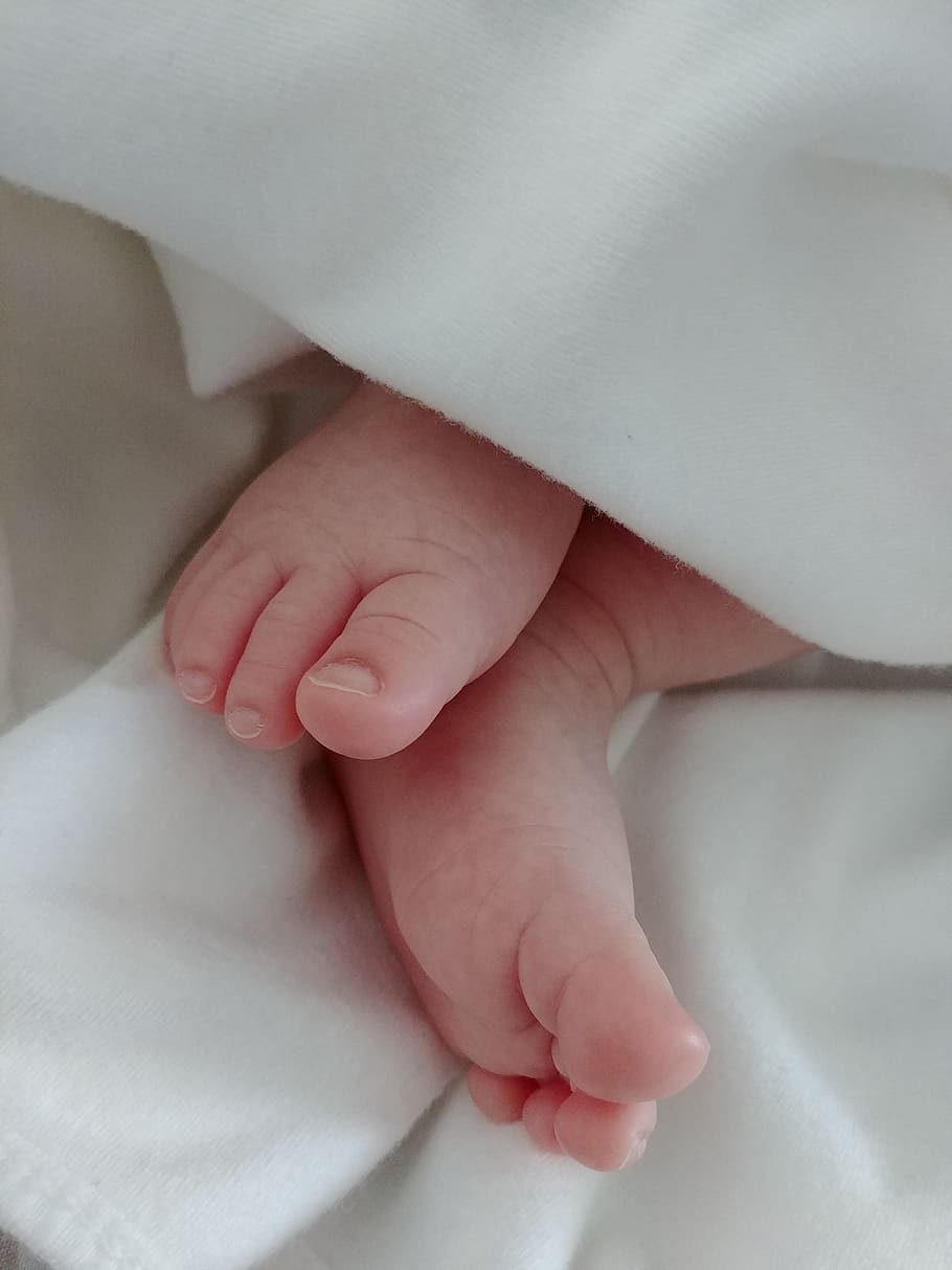 Baby Foot Cute Newborn Baby Freshly Born Toe Sole