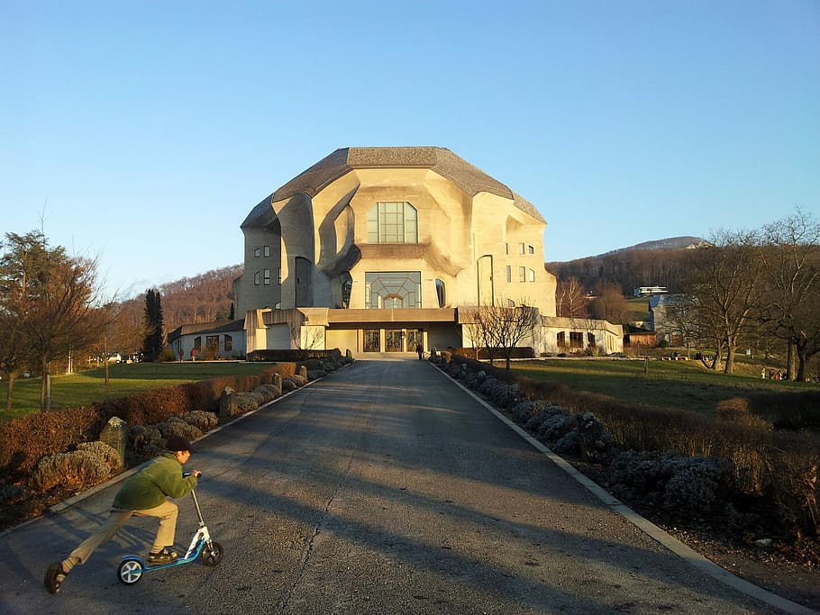 Goetheanum, Switzerland, Dornach, rudolf steiner, anthroposophy, architecture, sky, built structure, clear sky, outdoors
