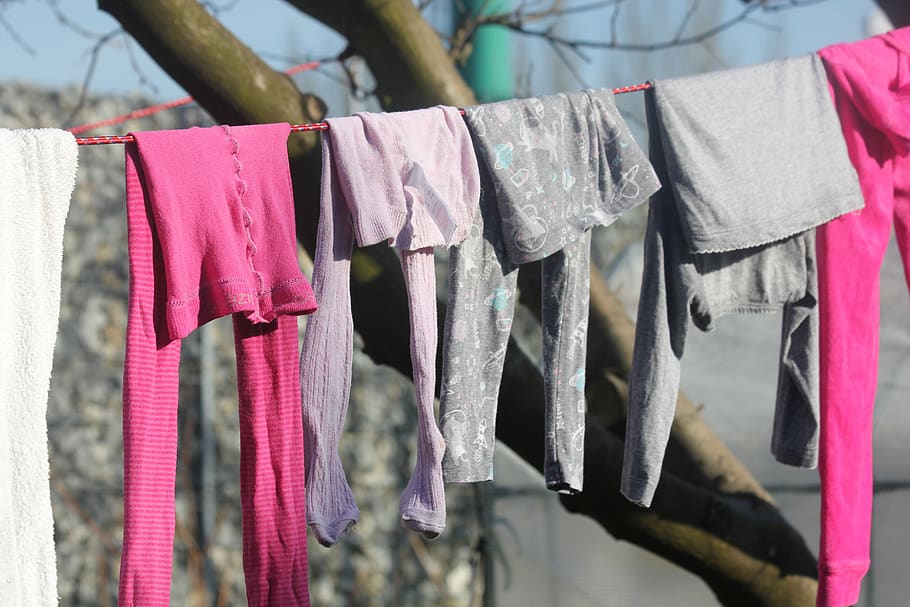 tights, clothes, šňúra, clothing, stockings, briefs, hanging, drying, focus on foreground, textile