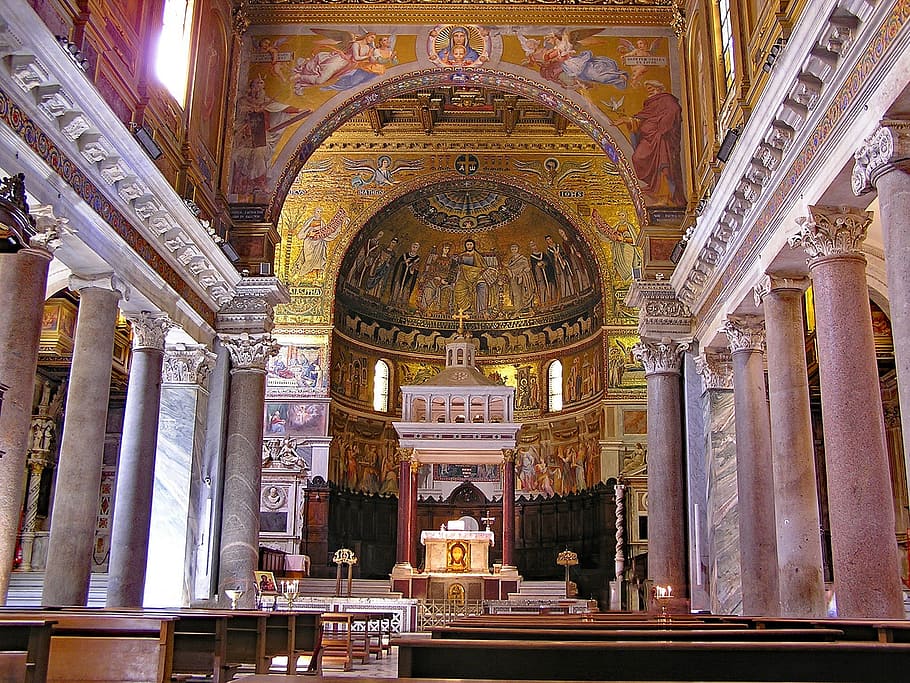 Santa Maria In Trastevere, Rome, Italy, rome, italy, europe, church, faith, religion, places of interest, culture