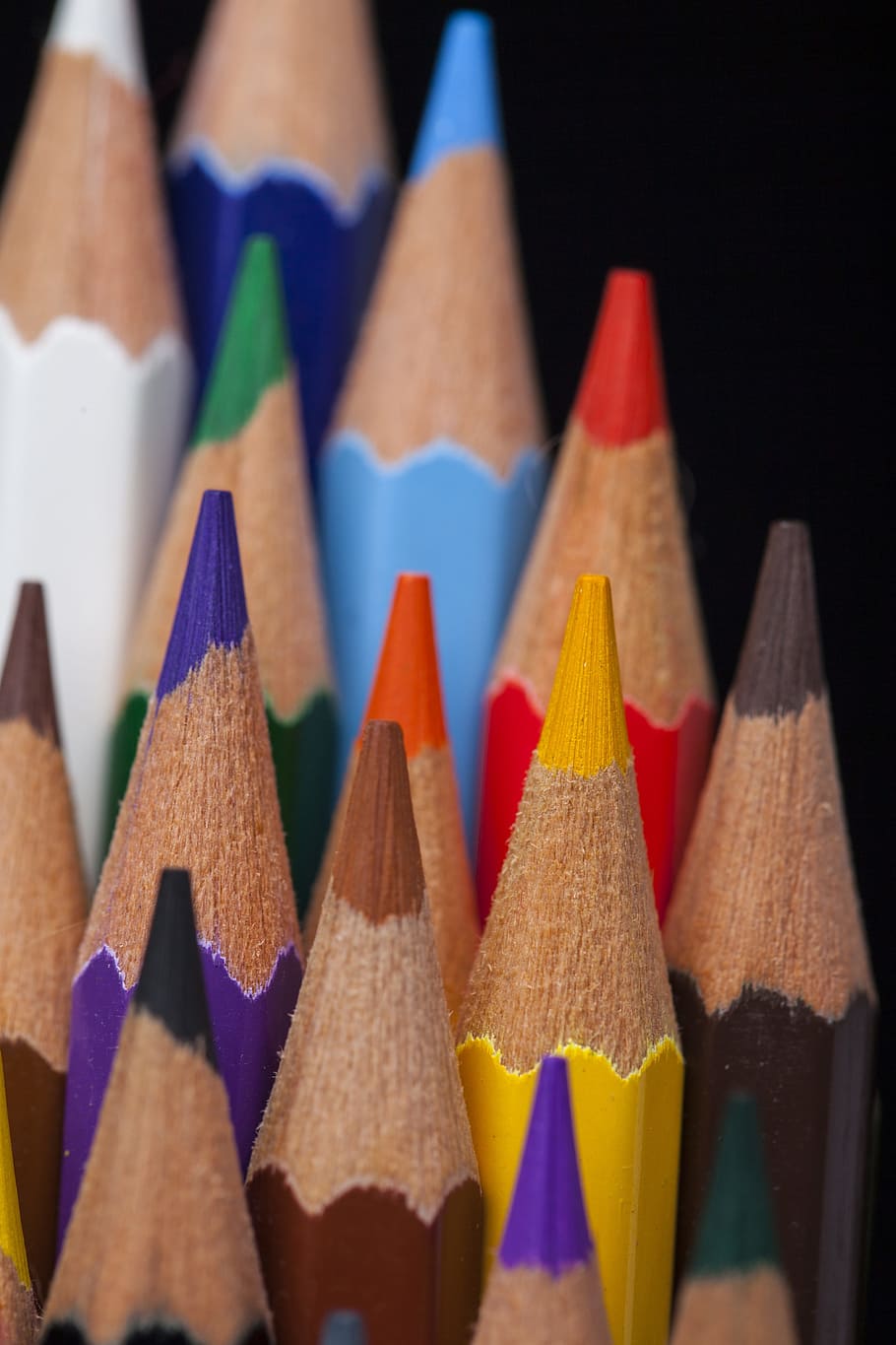 閉じる, 写真, 色とりどりの色鉛筆, 色とりどり, 色鉛筆, ロット, ペン, 色, 鉛筆, 書くこと