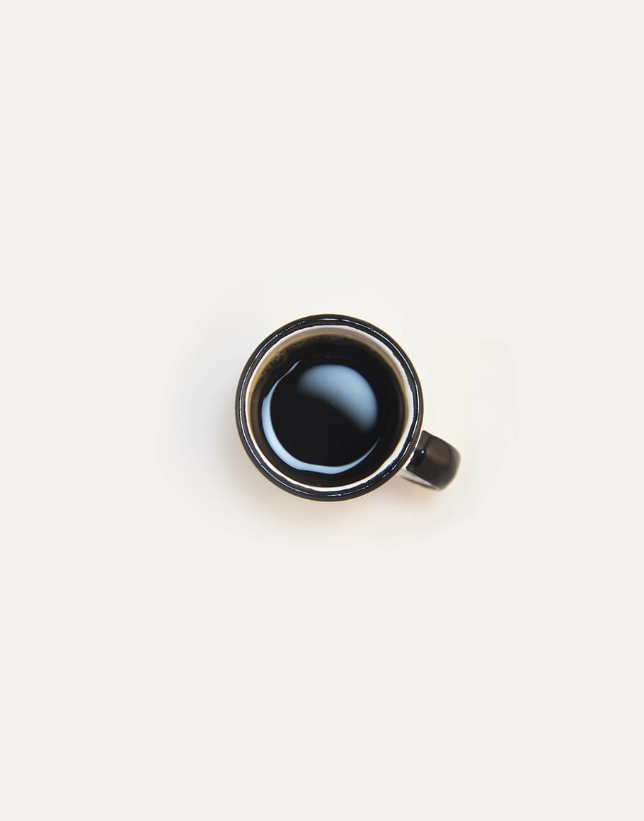 cup, coffee, white, surface, coffee cup, espresso, beverage, mug, coffee cup isolated, studio shot
