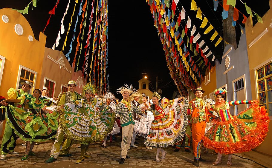 party, brazil, northeast, carnival, dance, festival, celebration, decoration, night, architecture