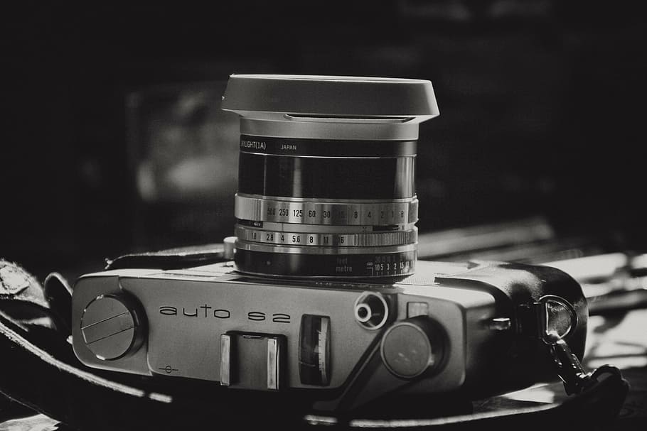 fotografia, câmera, lente, analógico, equipamento, vintage, telêmetro, retrô, filme, 35mm