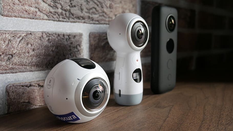 cámara, samsung, tecnología, lentes, suministros, gráfica, 360 gráfica, cámara 360, 360, en el interior