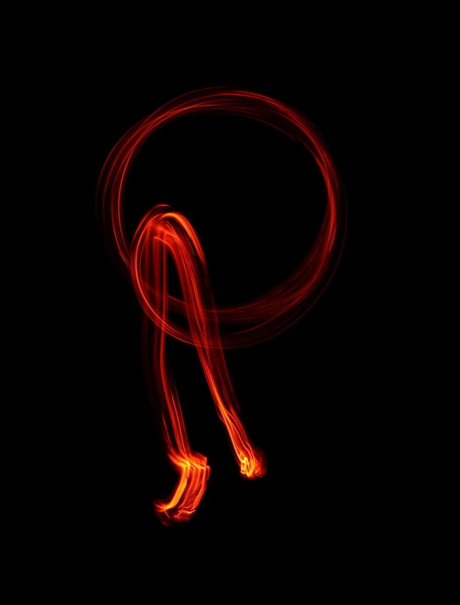 fire, burning, light, black, red, orange, studio shot, motion, black background, long exposure