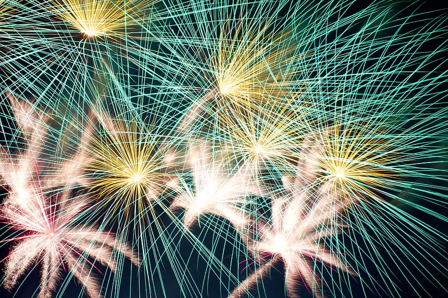 assorted-color fireworks display, fireworks, explosion, pyrotechnics, firework, illuminated, firework display, motion, exploding, celebration