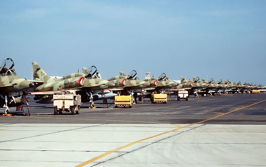 kuwait, air, force, skyhawk, ground-attack, aircraft, gulf, war, Kuwait Air Force, McDonnell Douglas A-4KU Skyhawk