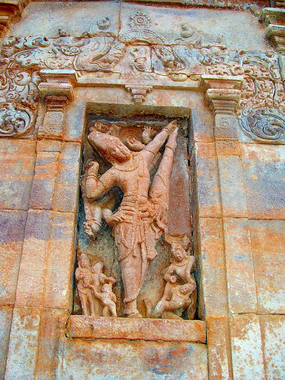 Pattadakal, Unesco, Muro, Tallas, tallados en la pared, monumentos pattadakal, sitio de la unesco, sitio del patrimonio mundial, patrimonio mundial de la unesco, india