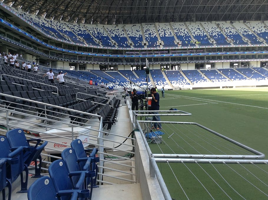 estadio, mty, monterrey, vacío, bbva, bancomer, grupo de personas, deporte, personas reales, gran grupo de personas