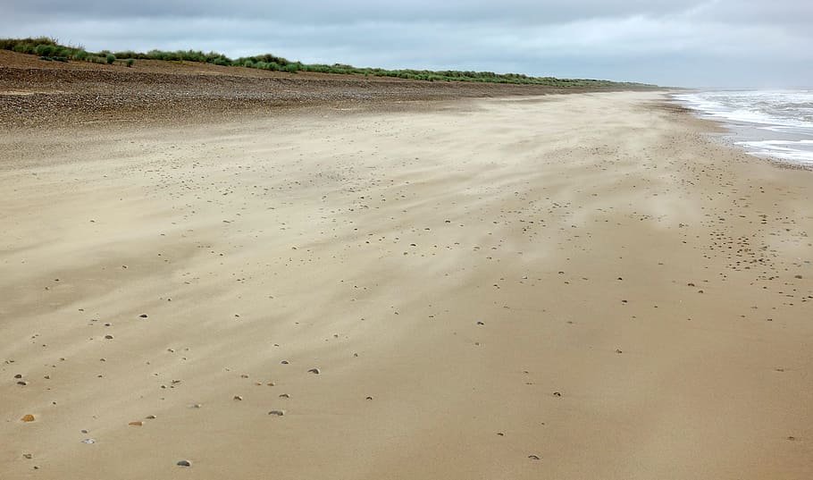 beach, empty, sand, shore, desolate, alone, lonely, sea, seascape, space
