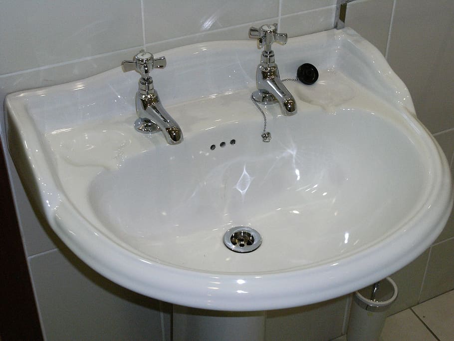 Bathroom, Sink, Basin, White, domestic bathroom, hygiene, faucet, home interior, indoors, domestic room