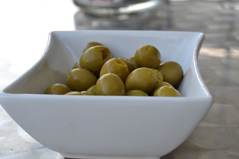 Olives, Appetizer, Oil, Olivas, stuffed olives, olive, food and drink, bowl, studio shot, close-up