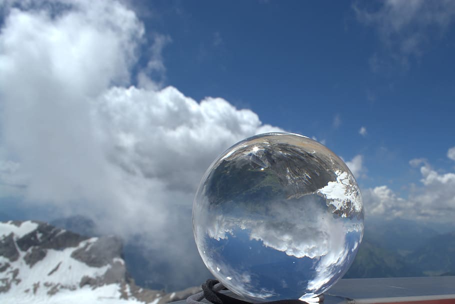 photography, glass ball, black, textile, Ball, Glass, Globe, Image, Clouds, globe image