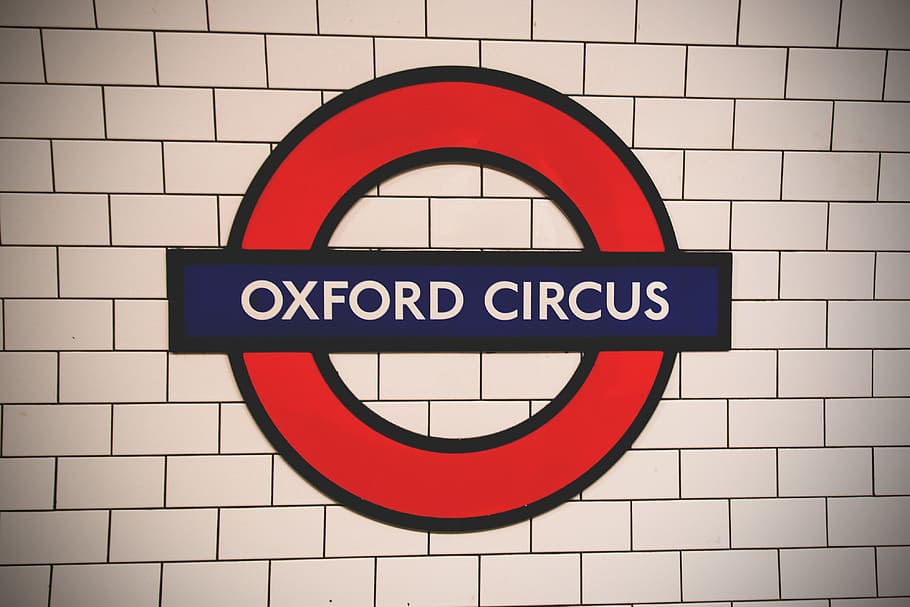 vermelho, londres, subterrâneo, sinal, capturado, canon 6, 6d, vermelho Londres, metrô de Londres, estação Oxford Circus