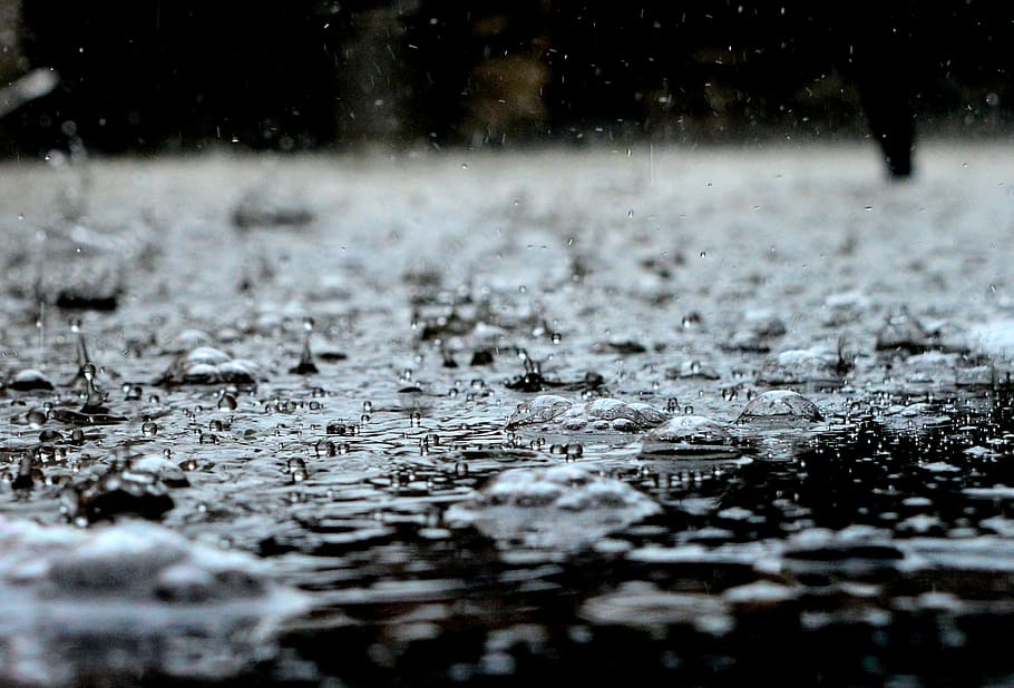 close-up photo, water splash, Water, Liquid, drops, rain, rain drops, nature, blue, clean