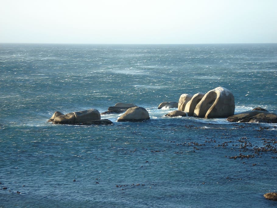 Ciudad del Cabo, Atlántico, Horno, Sudáfrica, cabo occidental, acantilado, roca, mar, viento, horizonte