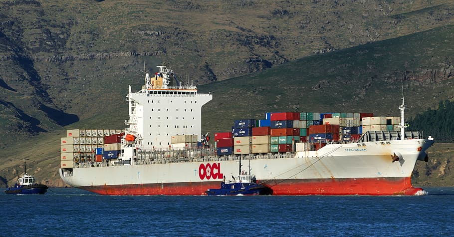 OOCL, DALIAN, Container ship, cargo, ship, nautical vessel, transportation, water, mode of transportation, sea