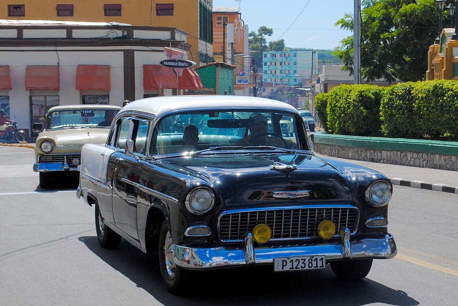 chevrolet, antique, vintage, car, automobile, historic, old-fashioned, taxi, cuba, parade