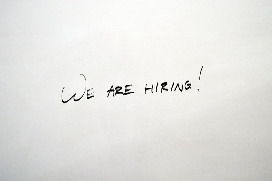 hiring !, サイネージ, 私たちは雇用, 採用, 従業員, 雇用, キャリア, 仕事, 人事, リソース