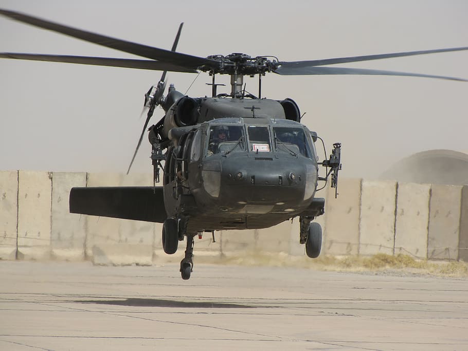 helicopter from above, helicopter, iraq, blackhawk, military, war, army, chopper, aircraft, flying