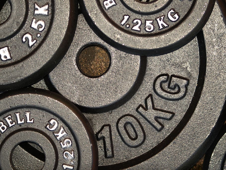 black gym plates, weight plates, force, power sports, weight, fitness room, sport, training, close-up, backgrounds