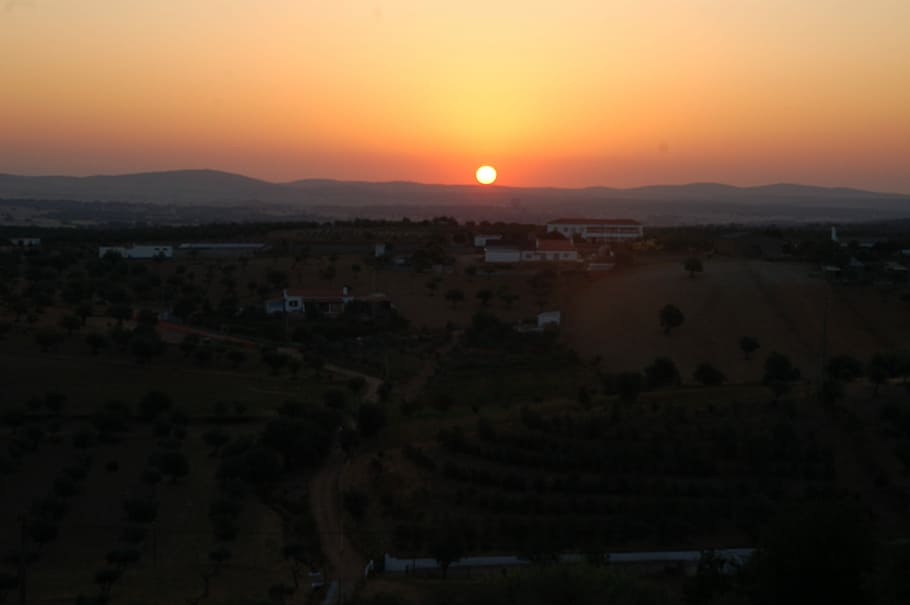 Portugal, Alentejo, Sunrise, Landscape, scenic, outdoors, rural, europe, sky, summer