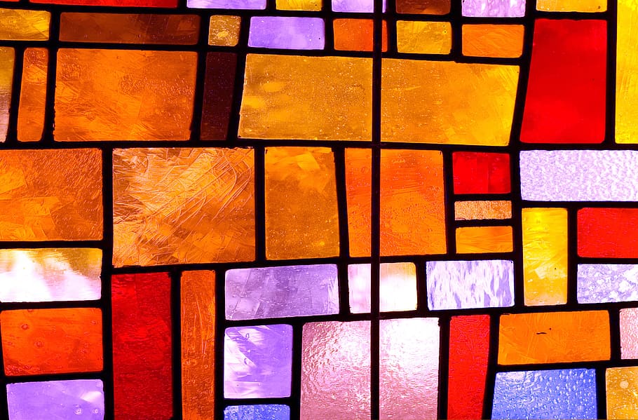 texture, stained glass windows, colorful, stained glass, full frame, multi colored, backgrounds, indoors, shape, pattern