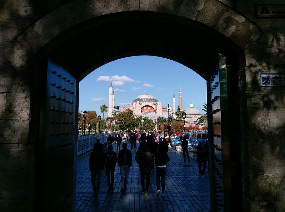 istanbul, hagia sophia, islam, cami, turkey, minaret, architecture, museum, historical, old