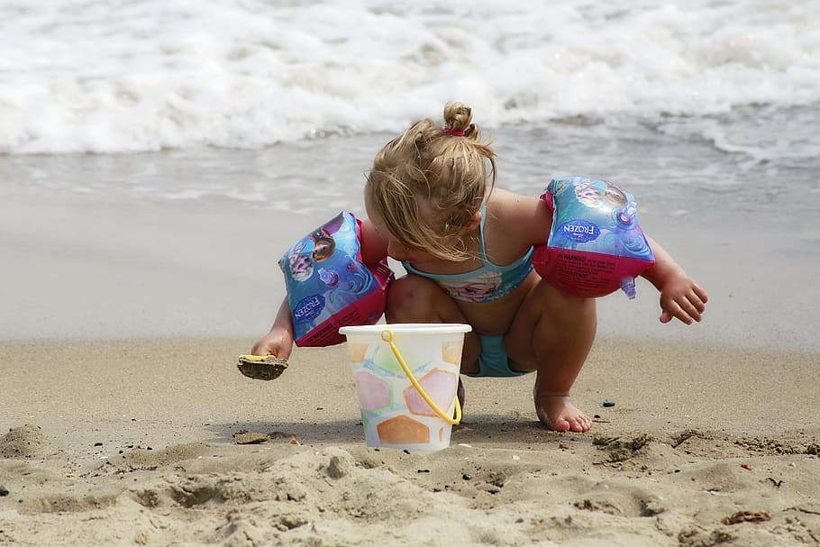 ビーチ, 砂, ゲーム, 砂浜, 海, 子供, 夏, 地中海, 休暇, 小