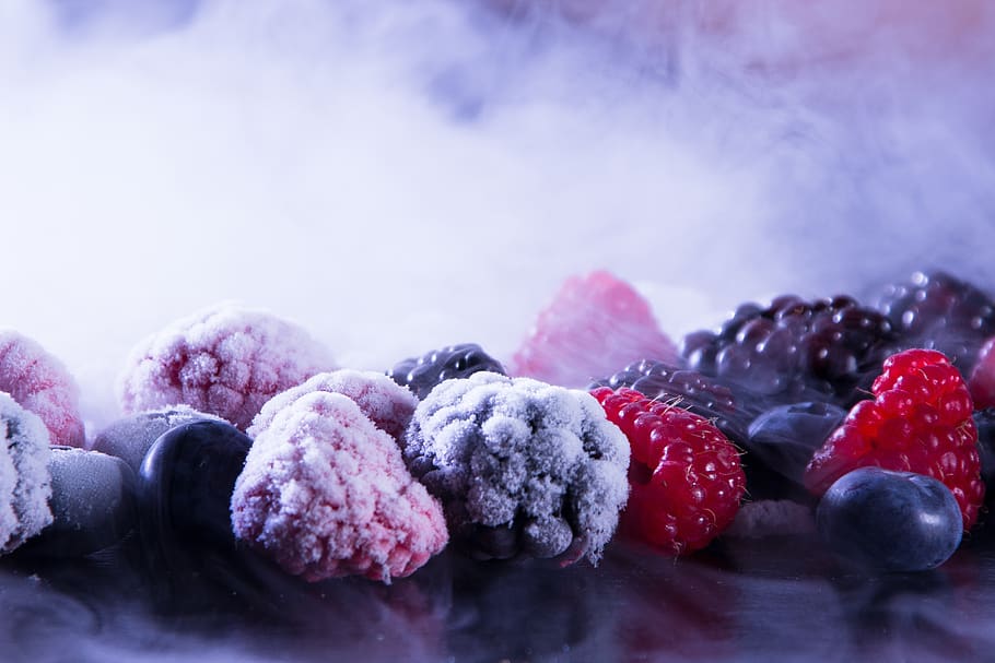 frozen, blackberries, raspberries, fruits, healthy, food, steam, healthy eating, food and drink, fruit