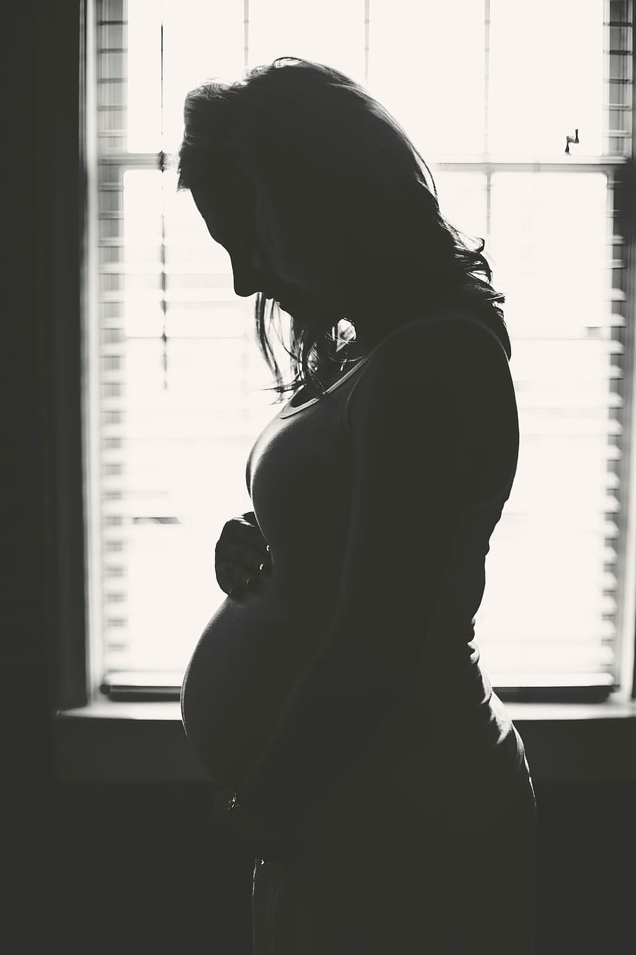 pregnant, woman, window, pregnant woman, women, females, people, adult, indoors, one Person