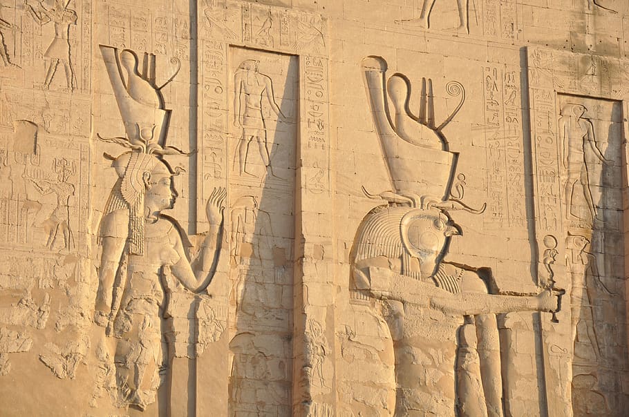 edfu, temple, egypt, pharaoh, luxor, travel, nile, hieroglyphs, desert, sphinx