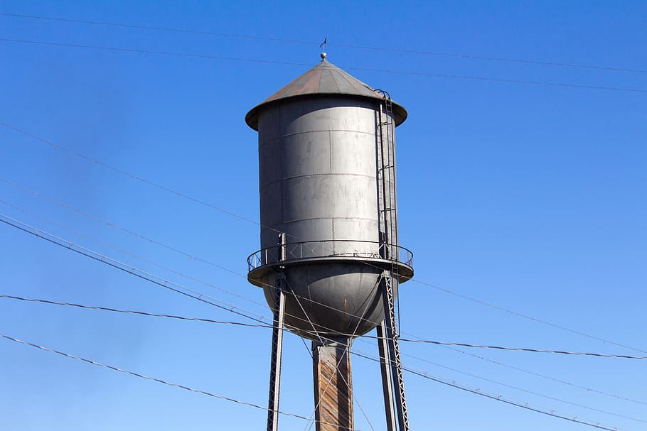 Water Tower, Old, Vintage, Rural, tower, blue, sky, industry, water Tower - Storage Tank, no People