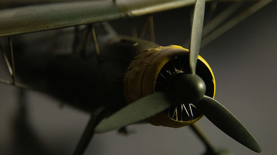 plastic model, airplane, historical, ww2, henschel, 126a, world war, propeller, scale model, modelling