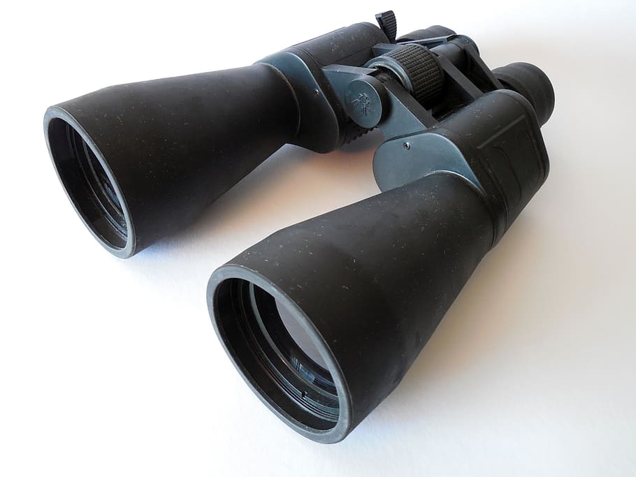 black, binoculars, white, panel, spy, observation, lens, see, optics, watch
