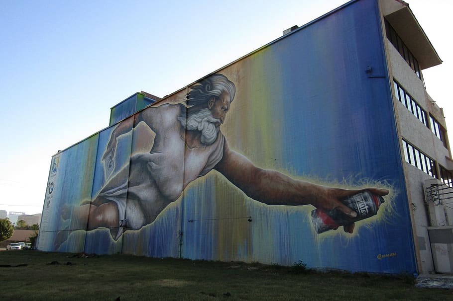 art, street art, god, spray paint, houston, houston texas, texas, city, representation, sky