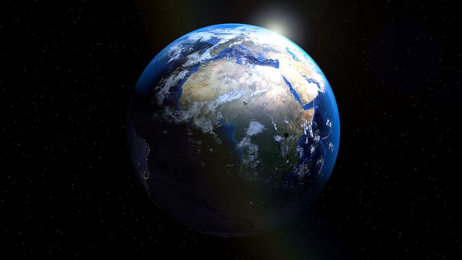 África, Europa, tierra, globo, trincheras marinas, corteza terrestre, espacio, planeta, mundo, continentes