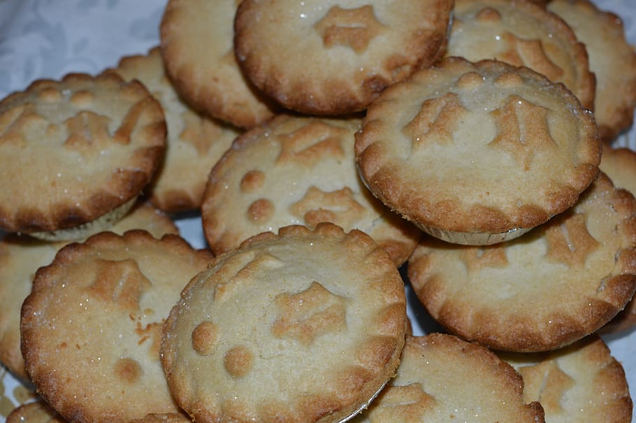 Mince Pie, Makanan, Natal, Manis, tradisional, pai, daging cincang, liburan, musim, Inggris