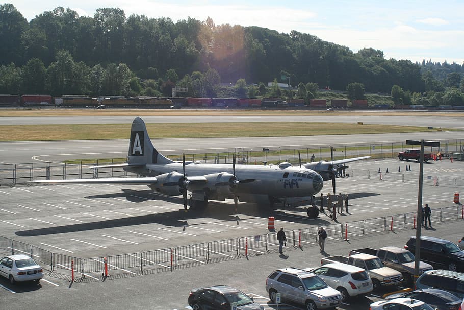Aircraft, Ww-Ii, B-29, airplane, airport runway, transportation, air vehicle, airport, day, mode of transportation
