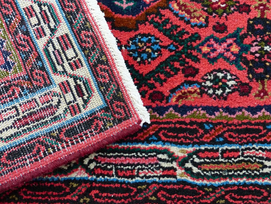 untitled, carpet, red, tying, silk, wool, carpet weaving center, weave, craft, thread