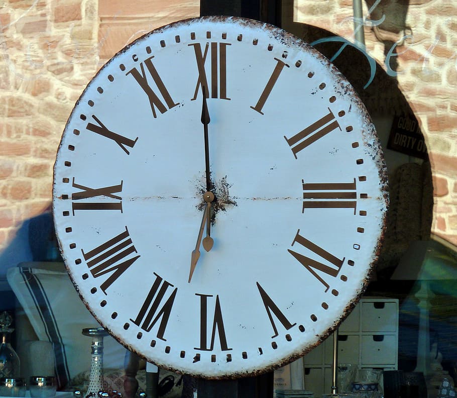 reloj, hora, atemporal, indicando el tiempo, hora de, esfera del reloj, relojes, reloj de pulsera, puntero, análogo