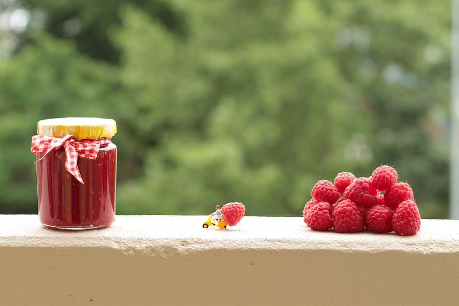 jam, raspberry, raspberry jam, concept, cooking jam, harvest, harvest raspberries, season, food, fruit