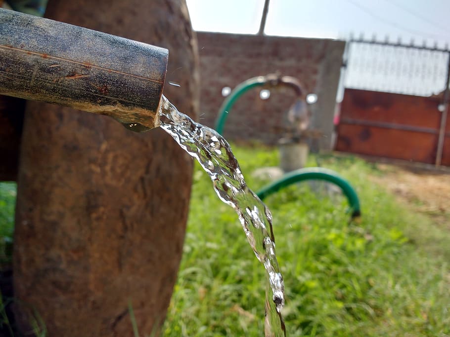 water, tap, outdoor, garden, play ground, waterfall, architecture, focus on foreground, built structure, nature