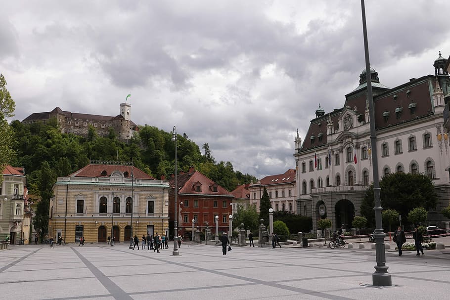 City, Ljubljana, Slovenia, Europe, Town, center, urban, street, tourism, architecture