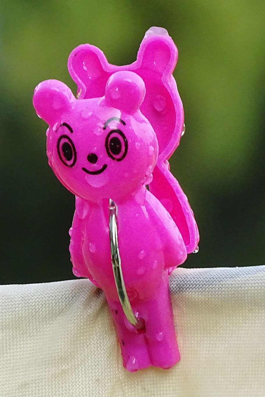 pinza de ropa, oso, clip, color rosado, representación animal, ninguna persona, representación, primer plano, juguete, animal